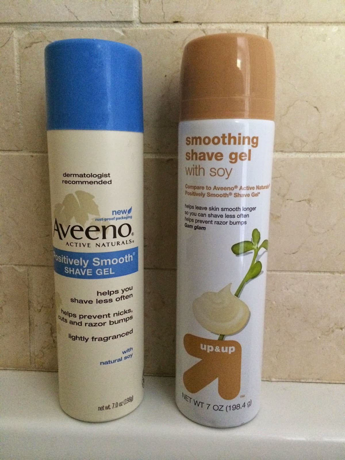 Beauty Freckled Aveeno Positively Smooth Vs Up Up Smoothing Shave Gel